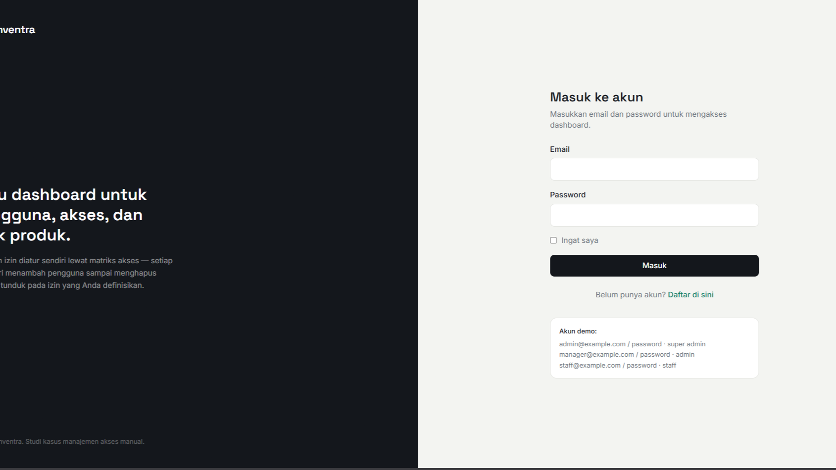 Sistem Manajemen Multi User Laravel — Source Code Original